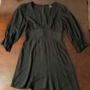 FOREVER 21 Black Deep Plunging V Dress